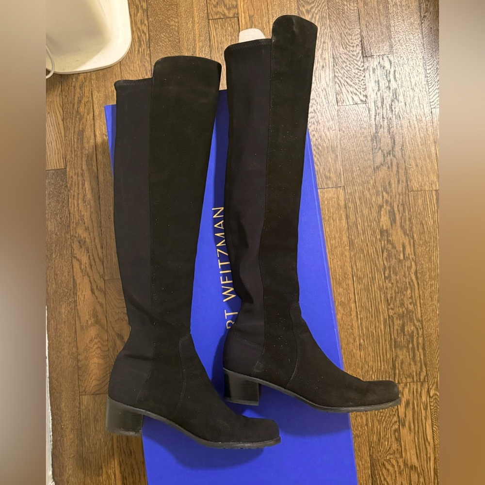 Stuart Weitzman 50/50 Bold Boot Black Suede